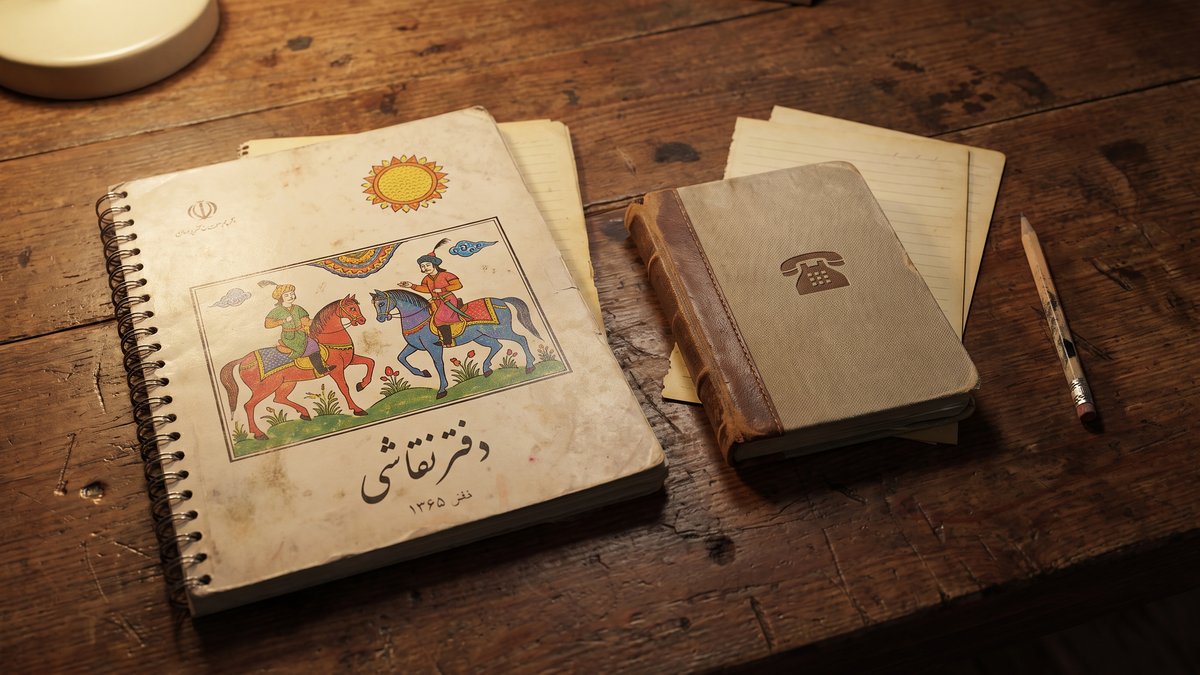 دفترهای نقاشی قدیمی و دفترچه تلفن جیبی دهه ۶۰